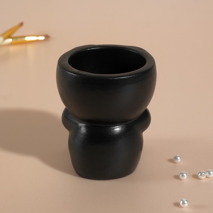 Подсвечник Подсвечник "Мистер Зло" 7х6 см черный