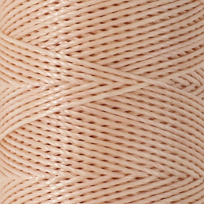 Нитки вощёные, круглые, 300D/3, 0,35 мм, 60 &plusmn; 2 м, цвет бежевый