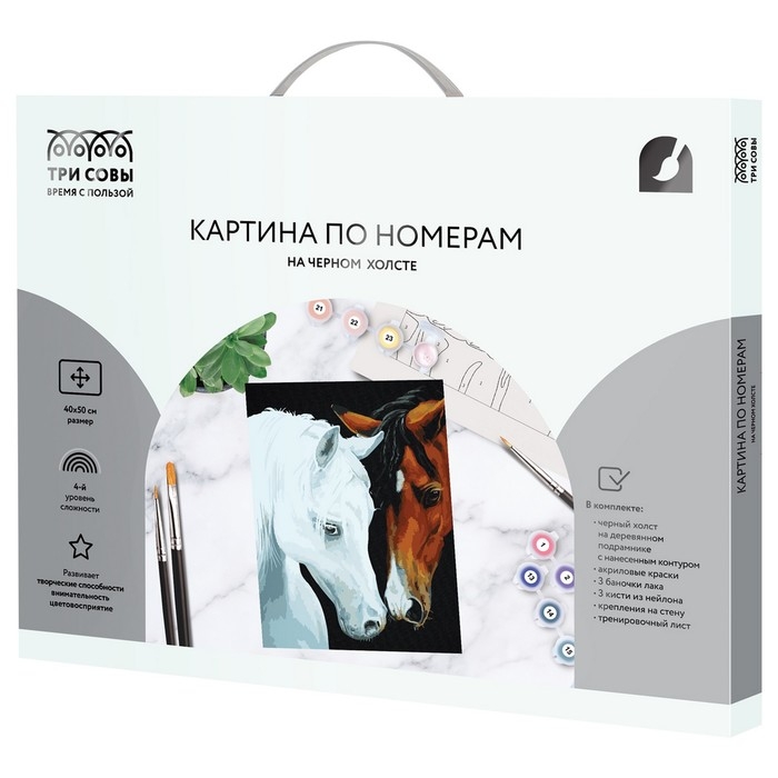 Картина по номерам &laquo;Нежные чувства&raquo;, 40 &times; 50 см, на черном холсте