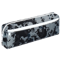 Пенал школьный на молнии Calligrata "Миллитари", 2 отделения, серый Пенал школьный на молнии Calligrata "Миллитари", 2 отделения, серый