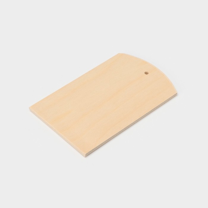 Доска разделочная деревянная с отверстием Доляна, 21&times;12,5 см, фанера