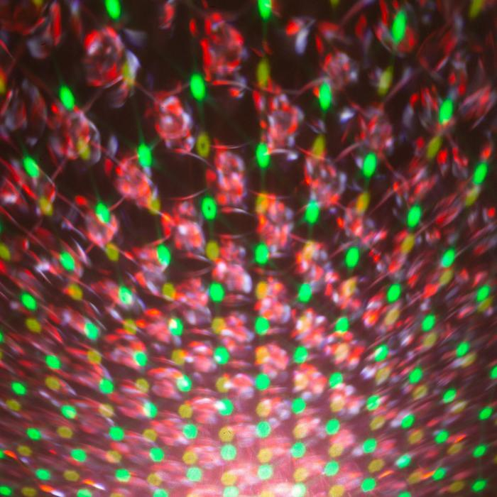 Световой прибор &laquo;Волны&raquo; 10.5 см, лазер, динамик, пульт ДУ, свечение мульти, 5 В