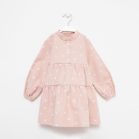 Платье детское KAFTAN "Сердечки", р. 30 (98-104), розовый Платье детское KAFTAN "Сердечки", р. 30 (98-104), розовый