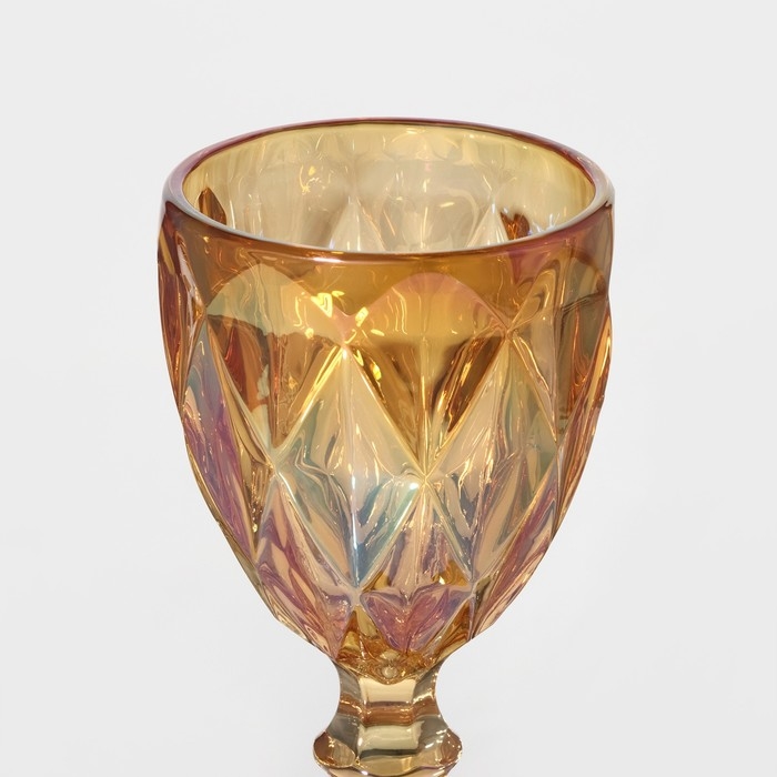 Бокал для вина стеклянный Magistro &laquo;Круиз&raquo;, 250 мл, 8&times;15,3 см, цвет оранжевый