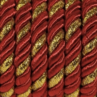 Шнур витой, d = 8 мм, 9 &plusmn; 1 м, цвет бордовый