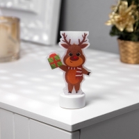 Световая картинка на подставке &laquo;Оленёнок&raquo; 11 см, батарейки, свечение тёплое белое