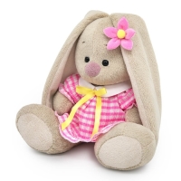Мягкая игрушка &laquo;Зайка Ми&raquo;, в платье из жатой ткани, 15 см