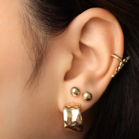 Набор серьги и каффы 4 шт «Нежность» композиция, цвет золото Набор серьги и каффы 4 шт «Нежность» композиция, цвет золото