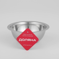Миска глубокая из нержавеющей стали Доляна &laquo;Индия&raquo;, 550 мл, d=16 см