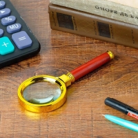 Лупа классическая в золотой оправе 6х, d=6см Лупа классическая в золотой оправе 6х, d=6см