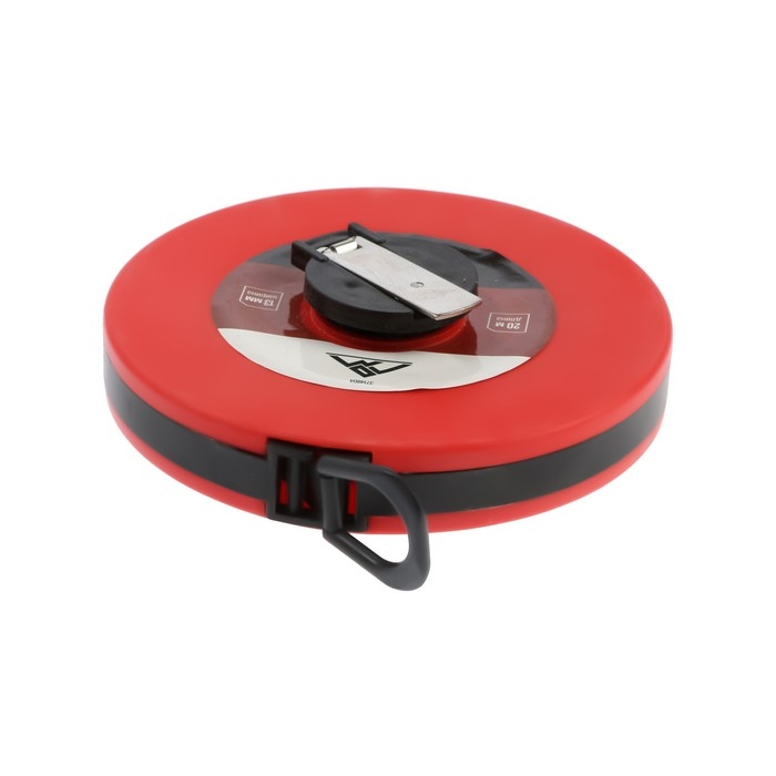 Рулетка геодезическая ЛОМ, фиберглассовая лента, закрытый корпус, 20 м х 13 мм