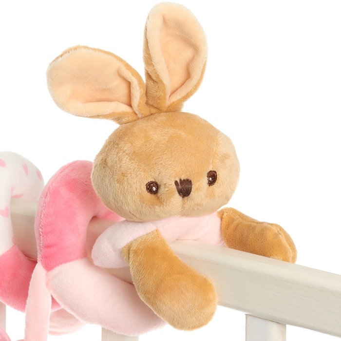 Растяжка - спираль с игрушками дуга на коляску / кроватку для малышей «Зайка», Mum&Baby Растяжка - спираль с игрушками дуга на коляску / кроватку для малышей «Зайка», Mum&Baby