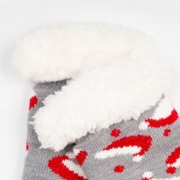 Носки женские с мехом внутри «Новогодние колпачки», цвет серый, размер 23-25 (36-40) Носки женские с мехом внутри «Новогодние колпачки», цвет серый, размер 23-25 (36-40)