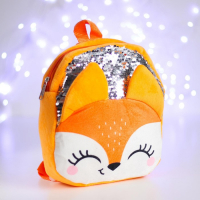 Рюкзак детский для девочки с пайетками «Лиса», 26х24 см, на новый год Рюкзак детский для девочки с пайетками «Лиса», 26х24 см, на новый год