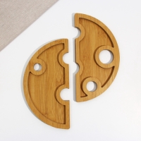 Менажница деревянная сборная &laquo;Сыр&raquo;, 22.7 см