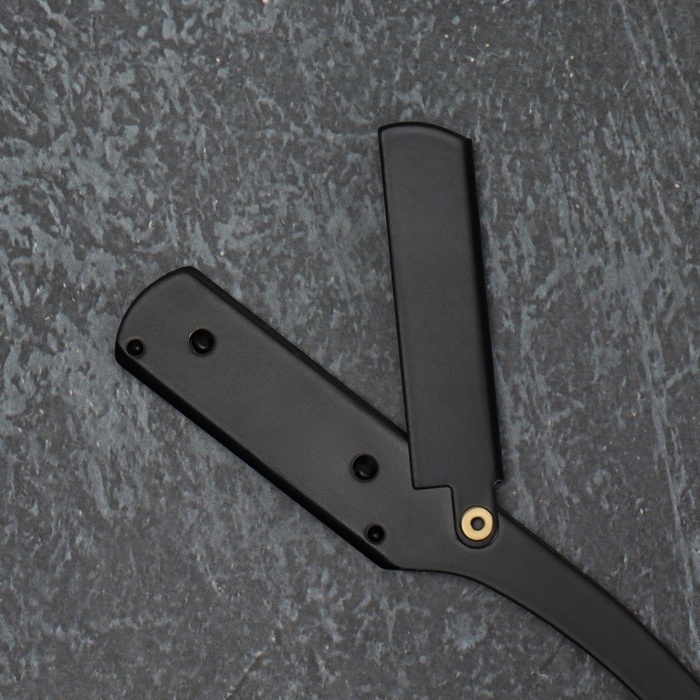 Опасная бритва, шаветт, без лезвия, 13,3 &times; 21 &times; 2,8 см, стальная, цвет чёрный