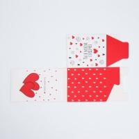 Коробка подарочная складная с 3D эффектом, упаковка, &laquo;С любовью&raquo;, 11 х 11 х 13 см