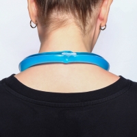 Охлаждающий воротник (гель, ПВХ) 17*16*2см синий накл ОТ