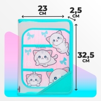 Папка для труда А4, 325 х 230 х 25 мм, молния вокруг, откидная планка, пластиковая, ПТР-1, Calligrata "Веселые персы" Папка для труда А4, 325 х 230 х 25 мм, молния вокруг, откидная планка, пластиковая, ПТР-1, Calligrata "Веселые персы"