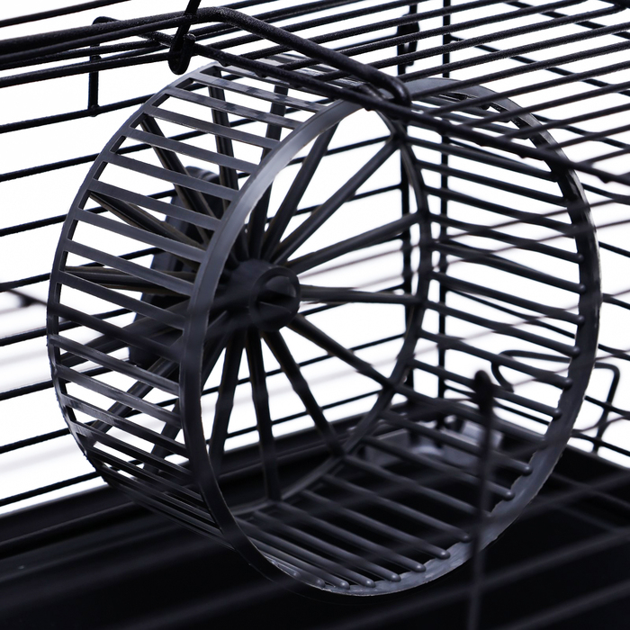 Клетка-мини для грызунов Клетка-мини для грызунов "Пижон" №2, укомплектованная, 27 х 15 х 16 см, серая