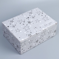 Коробка подарочная сборная, упаковка, &laquo;Звёзды&raquo;, 26 х 19 х 10 см