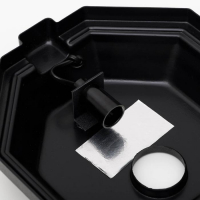 Аквариум "Восьмигранный" с крышкой, 24 литра, 25 х 25 х 46/50 см, чёрный