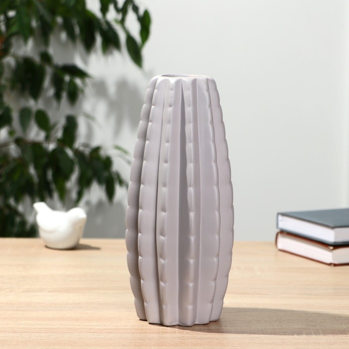 Ваза керамика настольная "Кактус" 6,5х11х25 см, микс