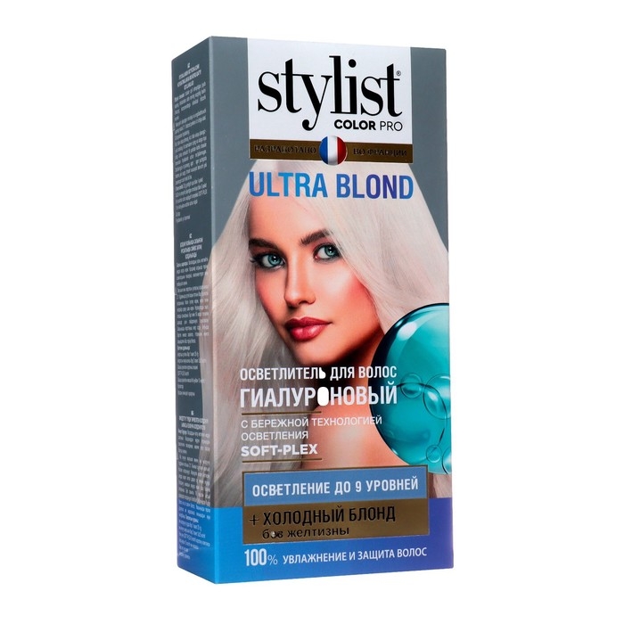 Осветлитель для волос гиалуроновый STYLIST COLOR PRO ULTRA BLOND STYLIST, 98 мл Осветлитель для волос гиалуроновый STYLIST COLOR PRO ULTRA BLOND STYLIST, 98 мл
