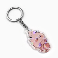 Брелок для ключей голографический &laquo;Красная панда&raquo;, 2.9 х 5.2 см