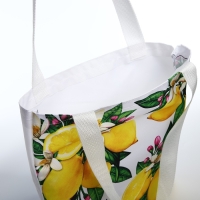 Сумка шопер &laquo;Лимоны&raquo; 35х0.5х40 см, отд без молнии, без подклада, белая