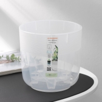 Кашпо для цветов со вставкой &laquo;Линель&raquo;, 4,5 л, d=19 см, h=19 см, прозрачный