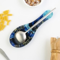 Подставка под ложку Дорого внимание &laquo;Мрамор&raquo;, 21,4 х 7,5 см, стекло