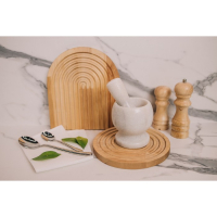 Ступка с толкушкой Magistro «Мрамор», натуральный камень, цвет белый Ступка с толкушкой Magistro «Мрамор», натуральный камень, цвет белый