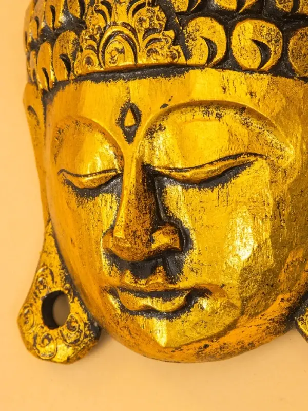 Сувенир интерьерный &laquo;Будда&raquo;, 16&times;6&times;22 см, дерево, золото