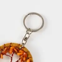 Брелок ловец снов "Древо" 19 см, цв. бежевый