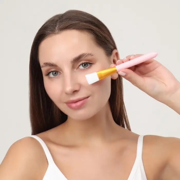 Кисть для масок &laquo;Нежность&raquo;, 15.5 (+/- 1) см, розовая