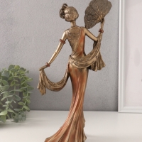 Сувенир полистоун "Девушка в платье 20-30-х годов с веером" 17,5х13х34 см
