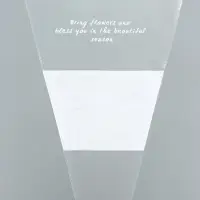 Пакет конус для цветов, с нетканым материалом, 26+7&times;37 см, белый