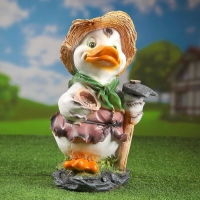 Садовая фигура "Утенок с мотыгой" 27х27х45см