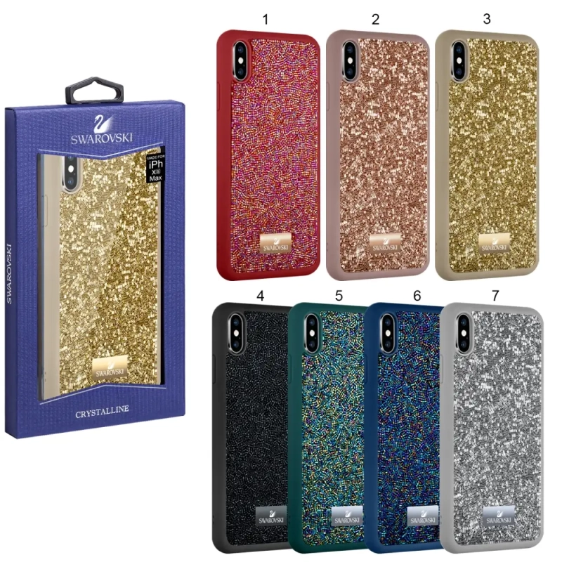 Чехол iPh XS MAX Swarovski бисер