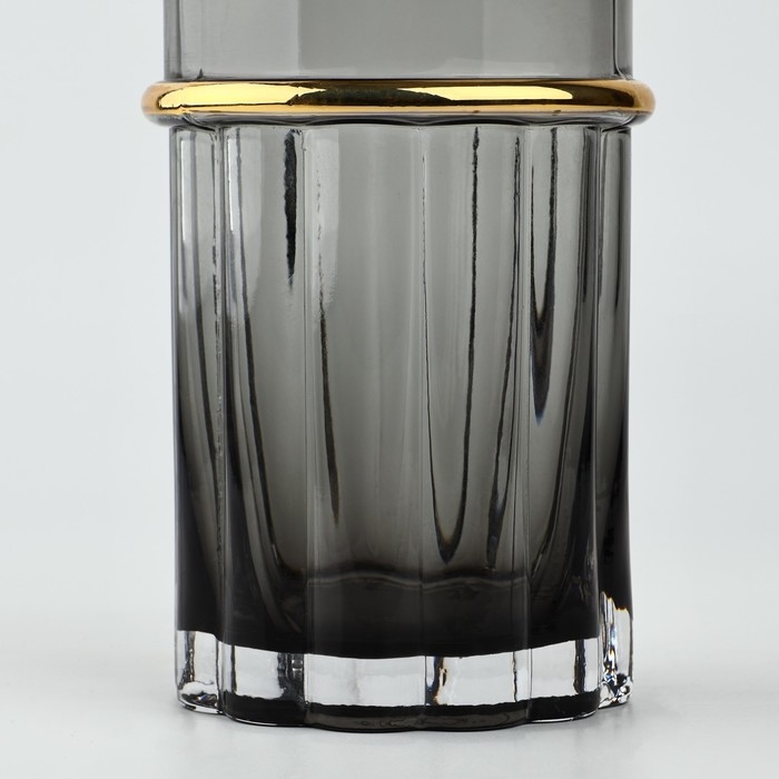 Ваза для цветов &laquo;Тренди&raquo; из черного стекла 24&times;11&times;11 см