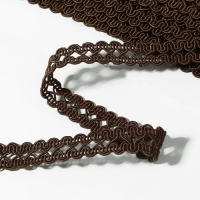 Тесьма декоративная &laquo;Песочные часы&raquo;, 14 мм, 10 &plusmn; 1 м, цвет коричневый