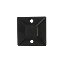 Площадка под хомут-стяжку ТУНДРА, 40х40 мм, цвет черный, 25 шт