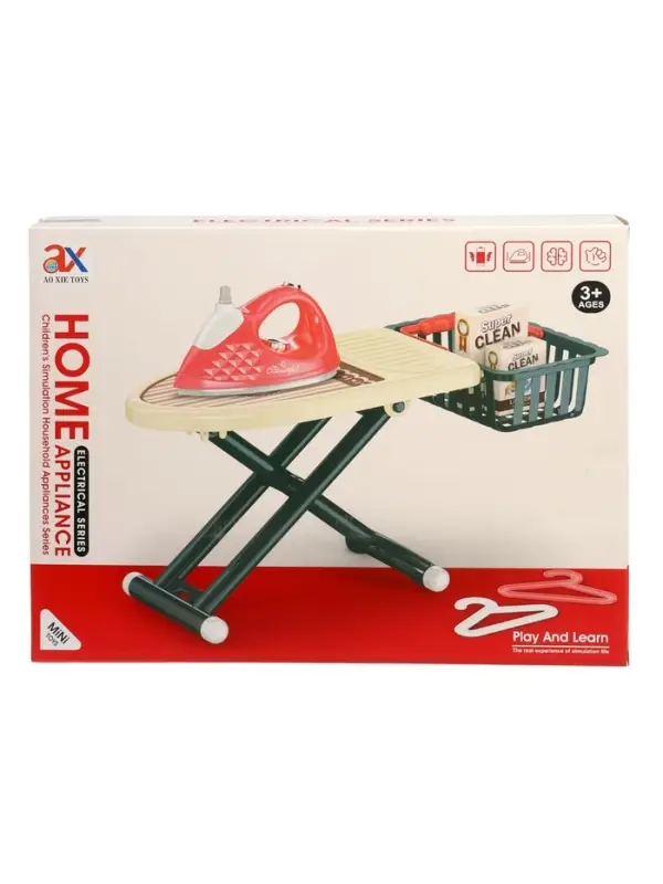 Игровой набор доска для глажения с утюгом 7 предметов, вибрация, вода