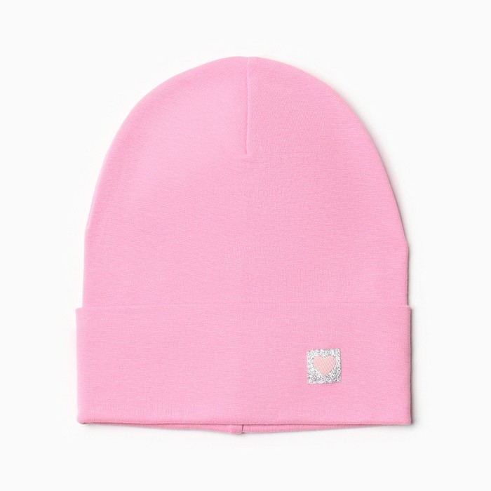 Шапка для девочки, цвет розовый, размер 54-58 Шапка для девочки, цвет розовый, размер 54-58