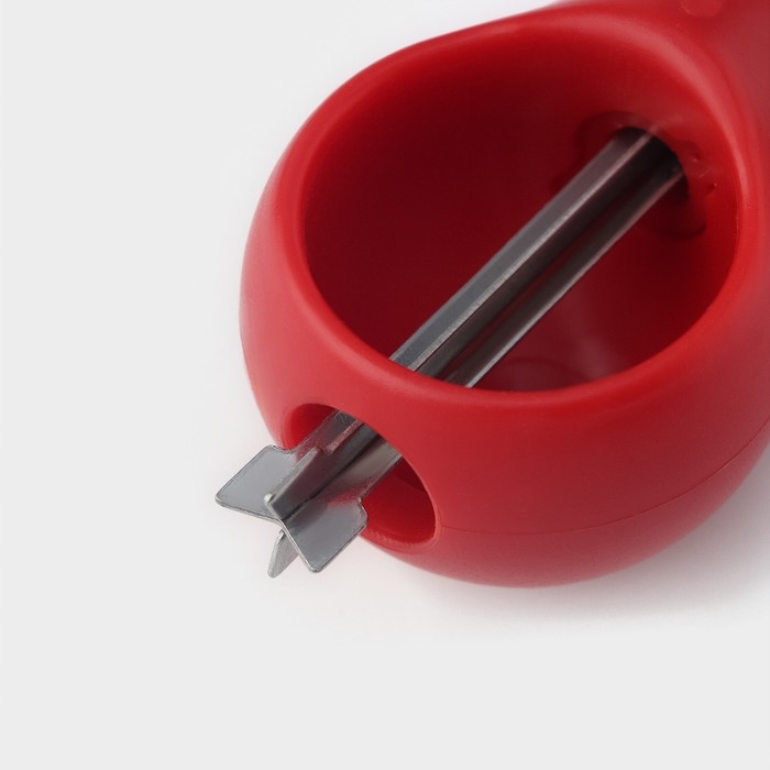 Удалитель косточек Доляна &laquo;Вишенка&raquo;, 14 см, цвет красный