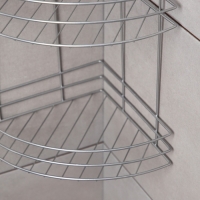 Полка угловая 2-х ярусная, 20&times;20&times;29 см, цвет хром