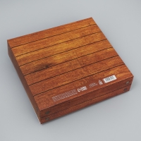 Коробка-фоторамка подарочная складная, упаковка, &laquo;Настоящему мужчине&raquo;, 20 х 18 х 5 см