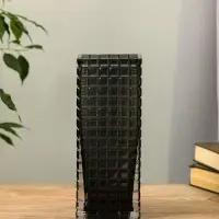 Ваза стекло настольная "Валери" кубики, 24,5х10 см, серый