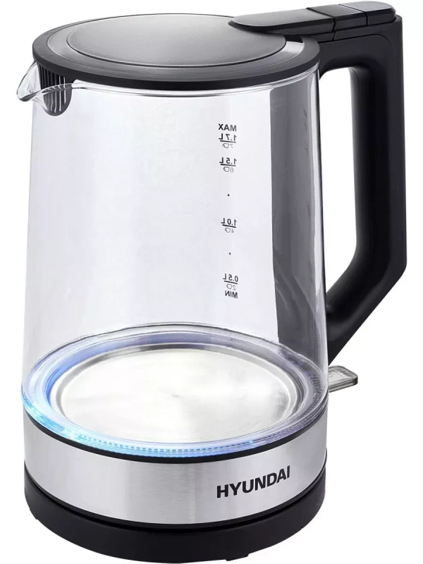 Чайник HYK-G8808 1.7л. 2200Вт черный серебристый